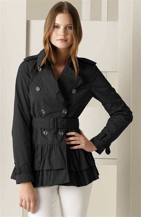 burberry ruffle a line trenchcoat 3 4 arms|longest Burberry trench coat.